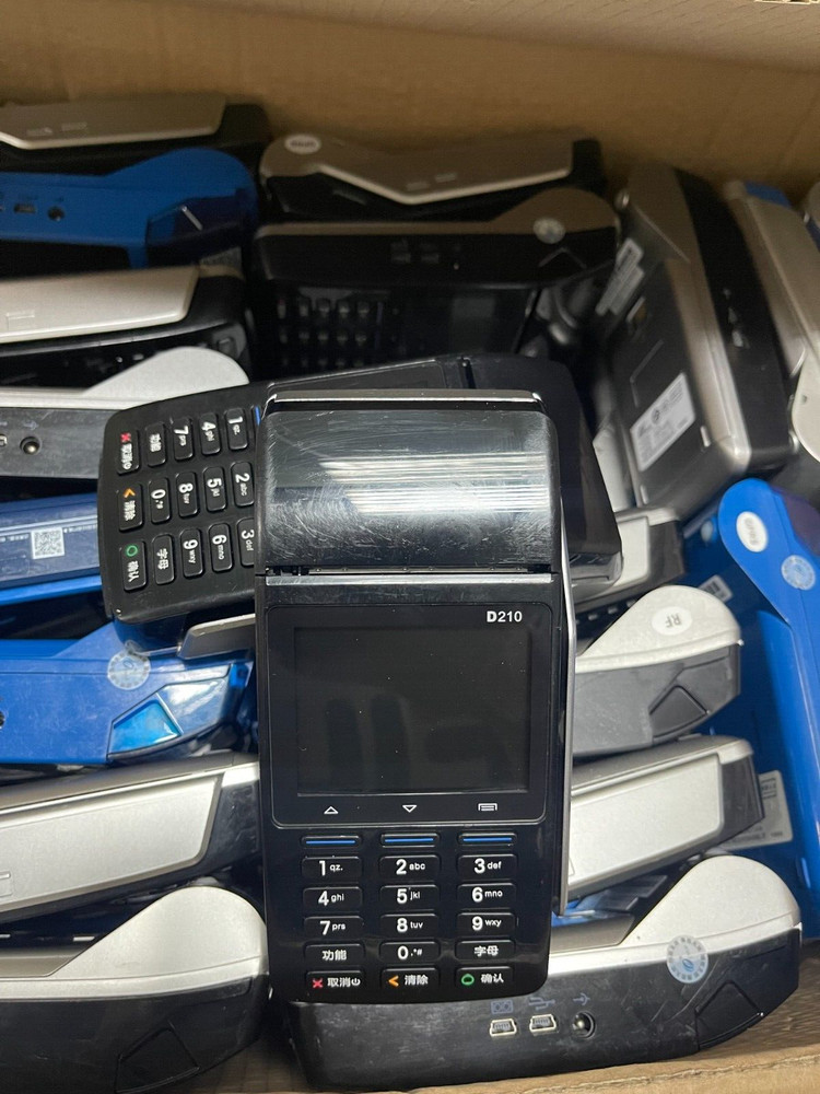 Used CreditCard terminal POS machine PAX D210 gprs unlock 80%new