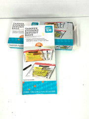 37 Tamper Evident Deposit Bags 1 Full Box and 1 Open Box of 12 Size 9×12 NEW