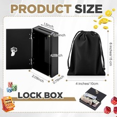 CroBlissful 1 Pack Acrylic Money Bank Box for 4.3 x 2.3 x 0.98 inches, Black