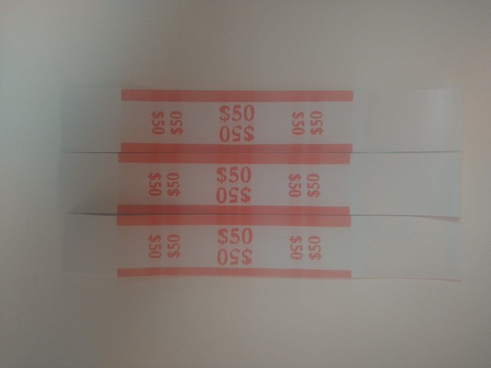 15 currency straps money bands orange $ 50