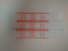 15 currency straps money bands orange $ 50