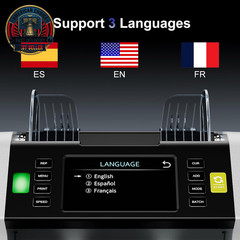 AL-923 Mixed Denomination Money Counter Machine, Value Counting with CIS/UV/MG/I