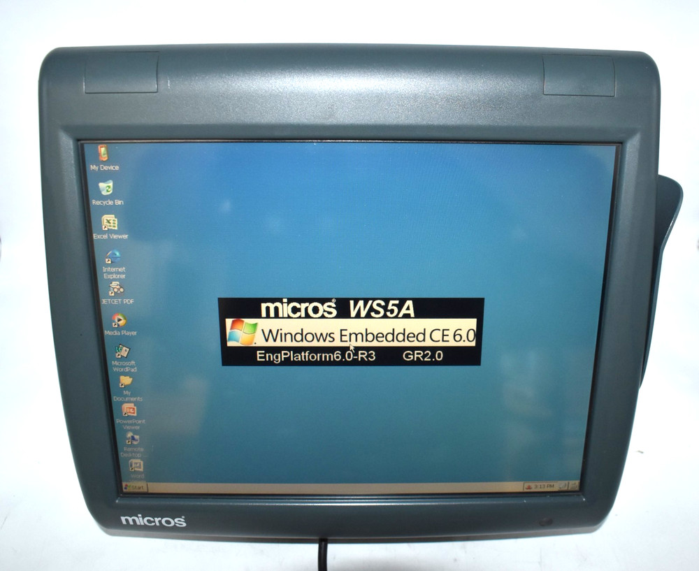 Micros Workstation System 5A POS Touchscreen Terminal 400814-101 WinCE 6.0 Read*