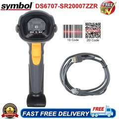 Symbol Zebra Motorola DS6707-SR20007ZZR 1D 2D PDF Barcode Scanner with USB Cable