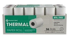 Member’s Mark Thermal Paper Bright White Lint & Bpa Free 2 1/4″ x 85 Ft 36 Roll