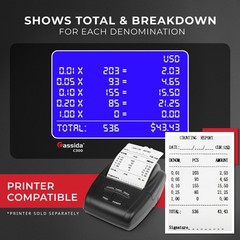 Cassida C300 Professional USD Coin Counter, Sorter and Wrapper/Roller, 300 coins