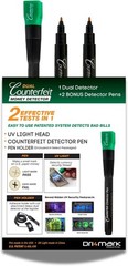 Dual Counterfeit Money Detector Pen, UV Light Head Bonus Pack – Fake Money B…