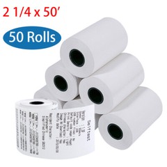 50 Rolls 2 1/4 x 50′ Thermal Paper Credit Card & Cash Register POS Receipt Paper