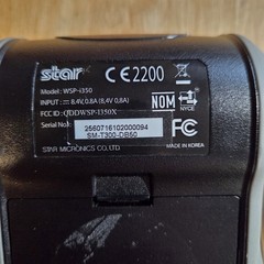 Star SM-T300 Portable Bluetooth Thermal Printer WSP-i350 *Parts/Not Working*