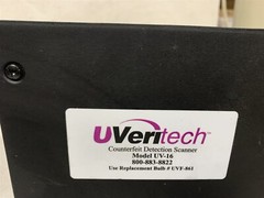 FRAUD FIGHTER UV-16 COUNTERFEIT DETECTION SCANNER WORKING