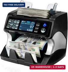 MUNBYN IMC01 Bank Grade Money Counter Machine Mixed Denomination, 2CIS/UV/IR/MG/