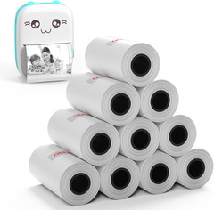 57x30mm Thermal Paper White 10 Rolls Non-Adhesive Thermal Paper Roll for Mini…