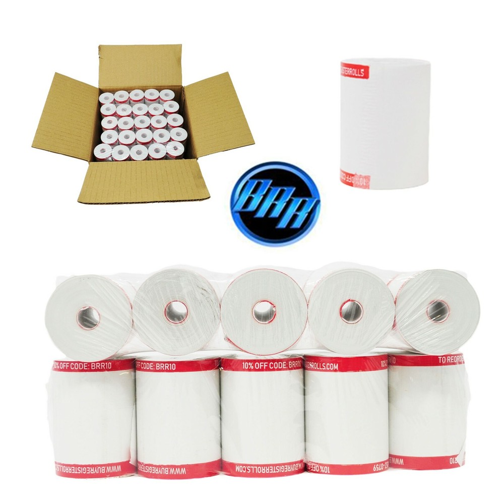 2 1/4″ x 85 Ft Thermal Paper FD130 100Ti Thermal Paper 50 Rolls X 2 Cases