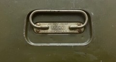 Vintage ASCO Art Steel Co New York OD Olive Drab Metal Safe Deposit Box NO KEY