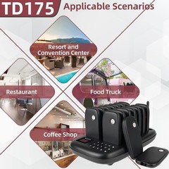 Retekess TD175 Restaurant Pager System, Pagers For Restaurant, 16 Beepers