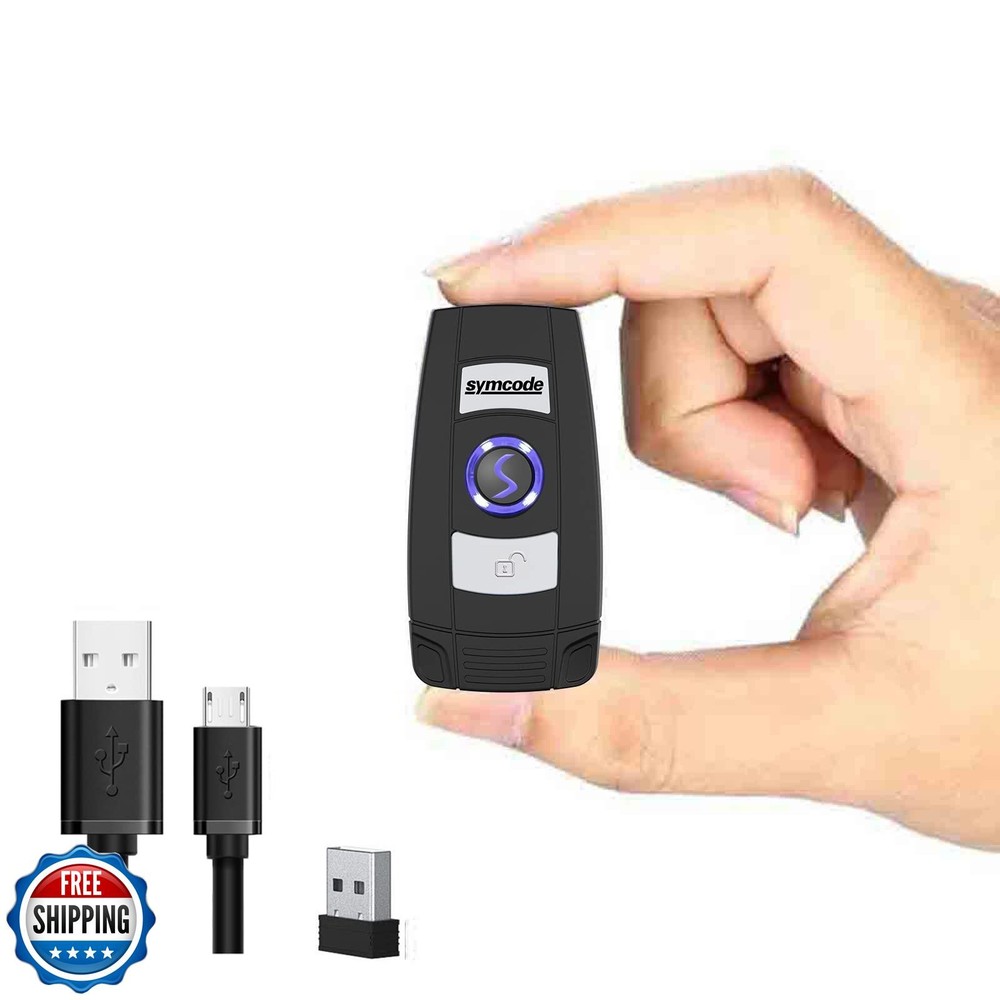 Mini 2D Portable Handheld Bluetooth Barcode Scanner Wireless 2.4G and USB Wir