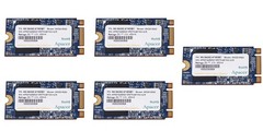 Box of 5 Apacer SSD: SM220-M242 42mm M.2 NVME 128GB SSD, 6Gb/s, ECC, Industrial