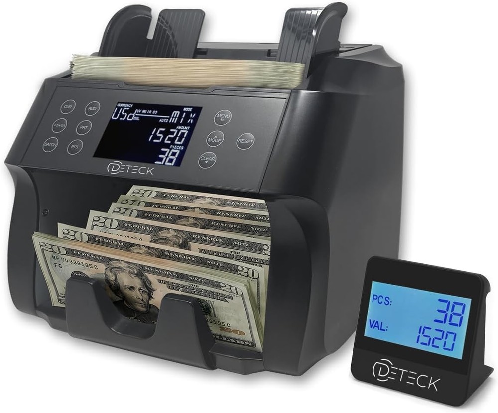 DETECK DT500 Mixed Denomination Money Counter Multi Currency Bill Counter