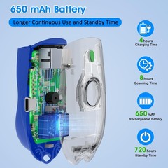 Effortless 3-in-1 Barcode Scanner: Bluetooth, USB, 2.4G – Portable & Lightweight