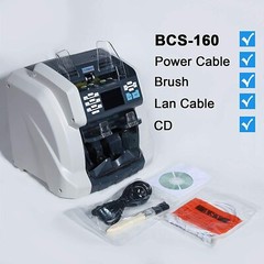 Ribao BCS-160 2-Pocket Mixed Value Bill Counter, Build-in Dust Cover (refurbishe