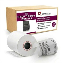 Thermal Paper Receipt Rolls 3 1/8 x 230mm for Epson Printers – Pack of 10