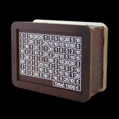 $10000 Money Saving Challenge Box Cash Vault Wooden Savings Box Cash Saver w/pen