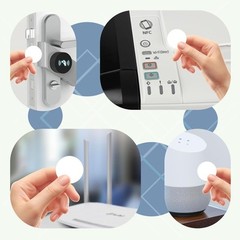 300 Pcs Round 25mm/1″ Dia NFC Tag 215 Coin Tag 504 Bytes Blank Chip Card Sticker
