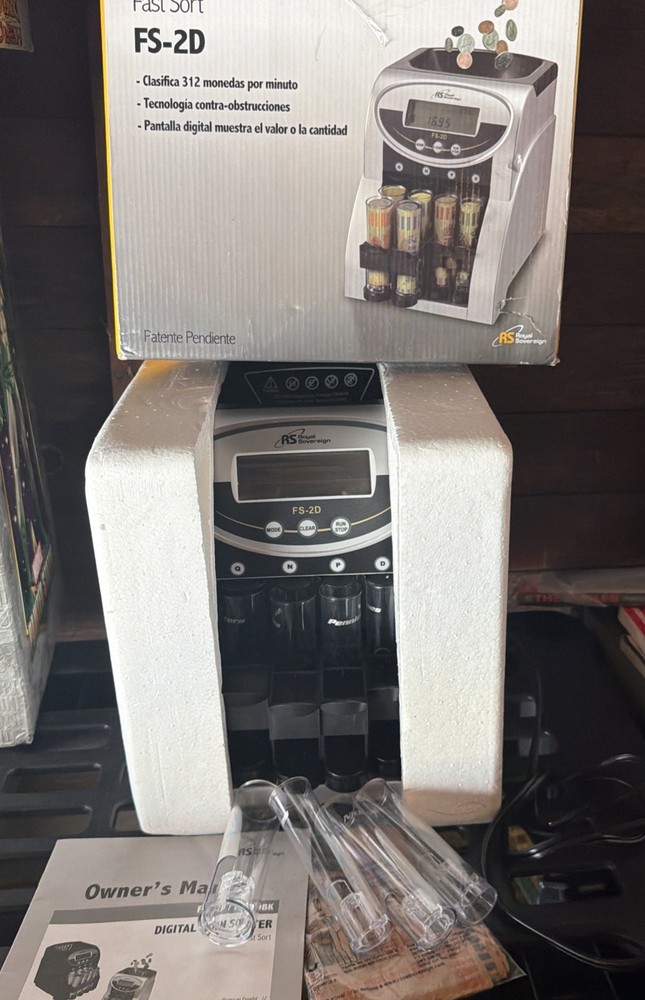 Royal Sovereign FS-2D Electric Coin Counter Change Sorter Digital Display