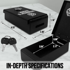 Winners Bank – Pocket Safe Cash Box for Gamblers with Key – Portable Metal Casin