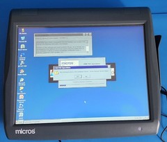 Micros Workstation 5A System Unit PN: 400814-101J – with Table Stand ORACLE POS