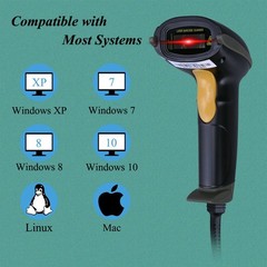 High-Speed USB Laser Barcode Reader – Durable & Lightweight Handheld Scanner