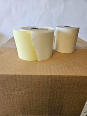 2 PLY 3″ X 90′ 2-PLY WHITE/CANARY KITCHEN PRINTER RECEIPT CARBONLESS 50 ROLLS