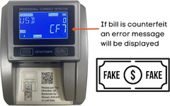 Counterfeit Detector Machine, Five Point Automatic Detection in 1 Second, Magnet