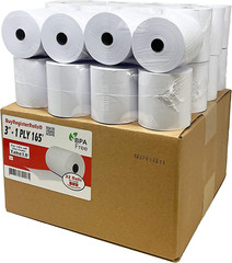 (32 Rolls) 3″ X 165′ 1 Ply Bond (Non –Thermal Kitchen Printer Paper) POS Receipt