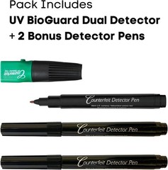 Dual Counterfeit Money Detector Pen, UV Light Head Bonus Pack – Fake Money B…
