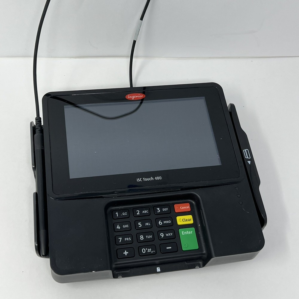 Ingenico iSC Touch 480 POS Credit Card Terminal Reader NO ADAPTER