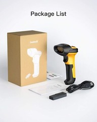 Inateck 1D Barcode Scanner Wireless 2.4GHz Auto Scanning w/ Free Scanner Stand
