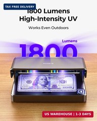 MUNBYN IMC26 Counterfeit Bill Detector, Money Checker with Dual UV LED Light for