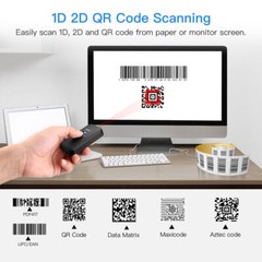 Eyoyo Mini Pocket 2D Scanner QR Code Wireless Inventory Phone PC Barcode Scanner