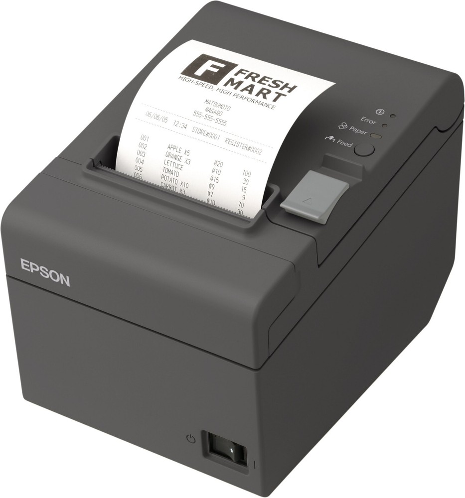 Epson TM-T20III Receipt Printer, Dark Grey with Power Supply, Serial, USB ALDELO