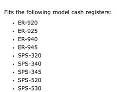SAM4S ER-900 Series 915 920 925 CASH REGISTER REPLACEMENT “ Z REPORT ” Key