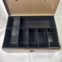 Metal Cash Box with Tray No Key For Lock 4″ x 7.75″ x 11″ Rockaway Metal Prod Co