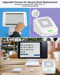 Second Generation Square Card Reader Dock Stand with Detachable USB-C Port