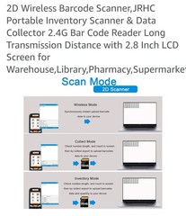 2D Wireless Barcode Scanner, JRHC Portable Inventory Scanner & Data Collector