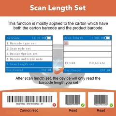 Inventory Scanner Wireless Barcode Scanner Portable Barcode Reader Data.