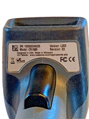Code CR1500 Gray/Black Barcode Scanner, USB corded [e-02]