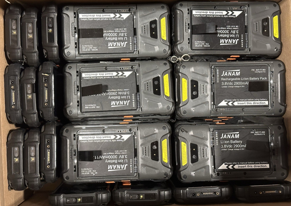 Lot of 10 Janam XT2 Rugged Computer Barcode Scanner with Battery