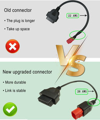 Motorcycle 6 Pin Euro5 OBD Adapter KTM Piaggio Vespa ECU Diagnostic Plug Cable