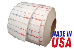 CAS 8000 Printing Scale Label, 58 x 30 mm, UPC12 Rolls Per Case Made in USA