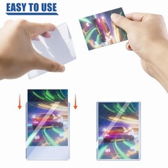 200 Pack 3″x4″ Top loaders for Cards – 35pt Premium Hard Plastic Card Protect…